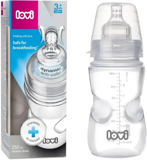 [1935] LOVI medical bottle 250ml with teat 3m+ 21/562