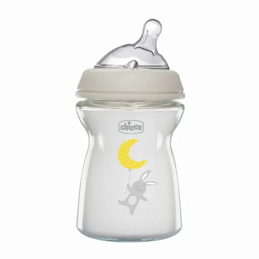[897] CHICCO FEEDING BOTTLE NF GLASS 0M+ 250ML 3466