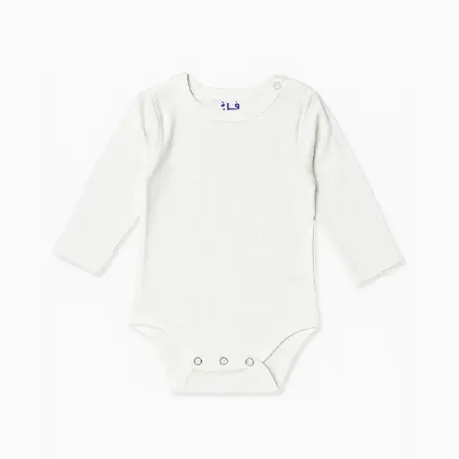 [3052] bodysuit Long-sleeve white 611036