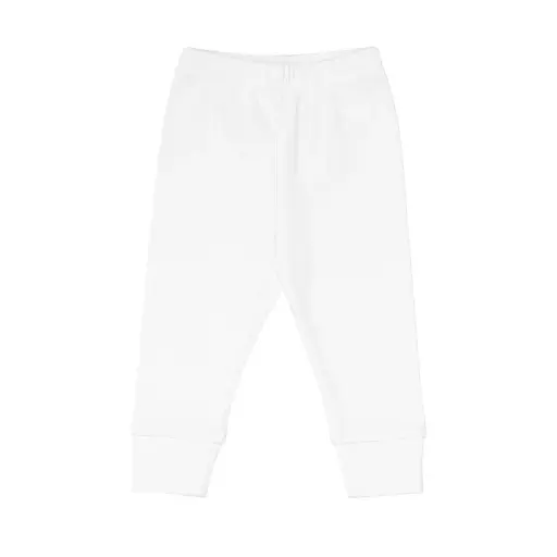 [11754] Pants  White Rib Baby 3-124