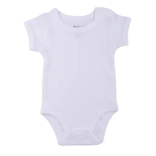 [11724] Bodysuit 2/1, white interlock (159) 0-6