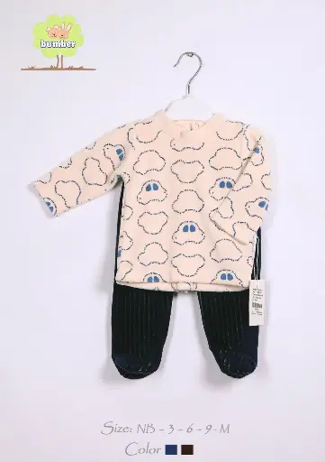 [3171] Embroidered velvet pajamas for newborns 40978