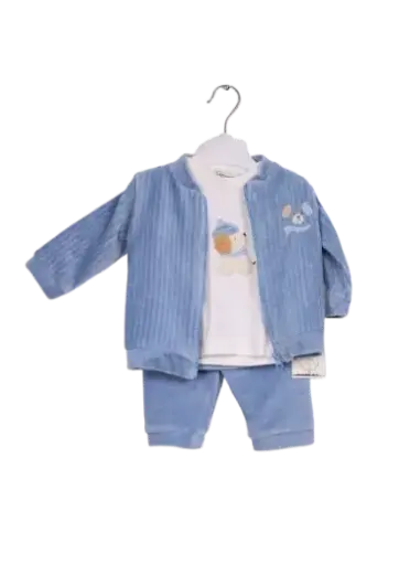 [11280] Pajamas 3-piece velvet , Bobby