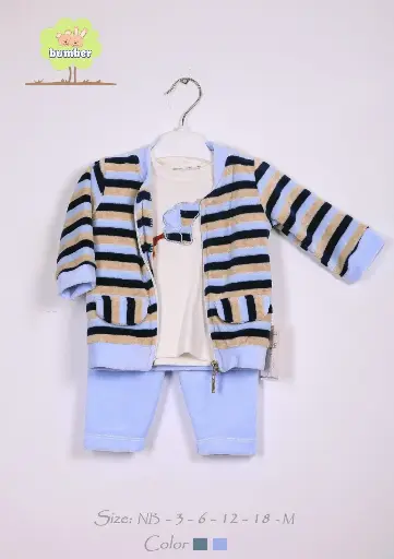 [3168] بيجاما مخمل 3 قطع فيل40971