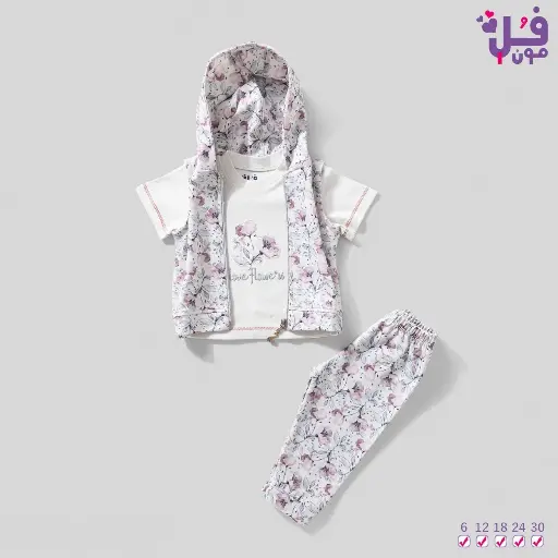 [4180] full moon Baby pajamas 3 pcs 17488