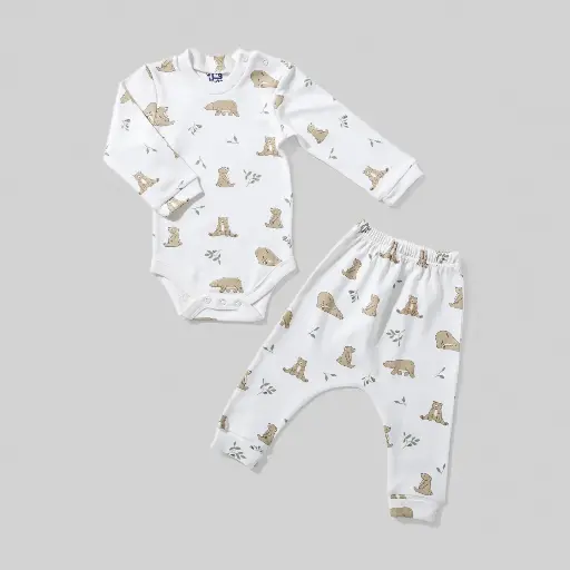 [3008] Badi interlock baby bear pajamas 17423   