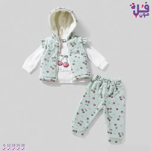 [3039] full moon Baby pajamas 3 pcs 17434