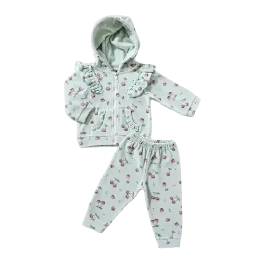 [11220] FULL MOON Two-piece velvet pajamas with zippers 17433