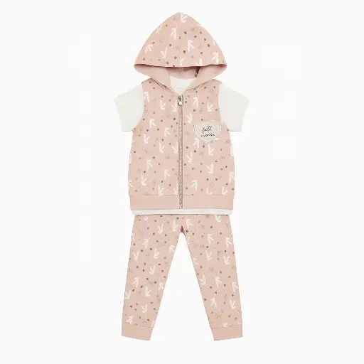 [11946] FULL MOON Pajamas 3-piece cotton 17462