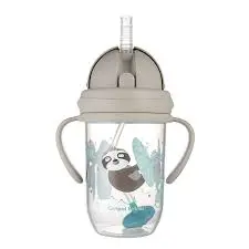 [1819] Canpol babies non-spill cup with weighted straw 270ml EXOTIC ANIMALS 56/606