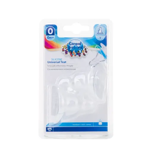 [1610] Canpol babies Silicone Mini Round Teat for Narrow Neck Bottle 2 pcs 0+ 18/114