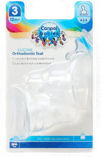 [10951] Canpol babies Silicon FAST Pacifier Round for Narrow Neck Bottle 2 pcs 12m+ 18/117
