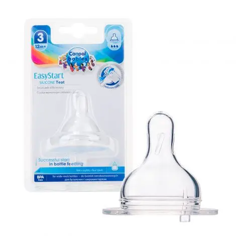 [1657] Canpol babies Silicone Slow Teat for Wide Bottle 1 pc EasyStart 3m+ 21/720