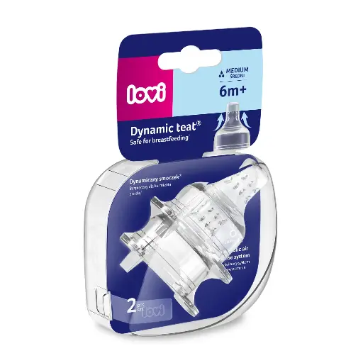 [11130] LOVI Dynamic Feeding Teat 6m+ 2pack 18/751