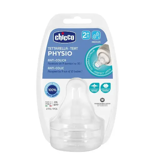 [10559] CHICCO TEATS PERFECT 5 2M+ MEDIUM SIL 2 PCS 2202