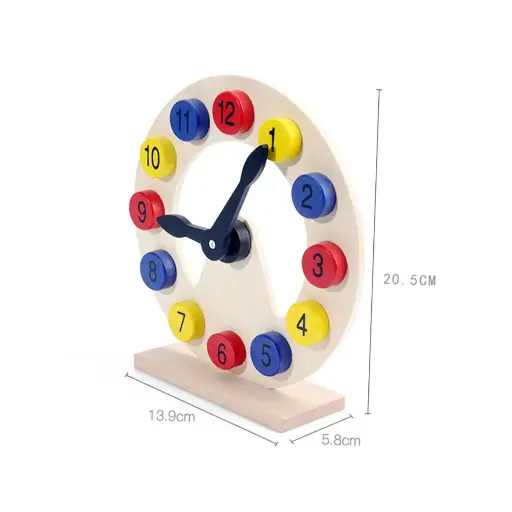 [688] Wooden Learning Clock for Kids