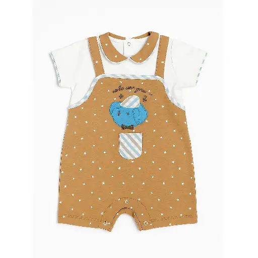 [20249] Bear and stars strap short romper 5802