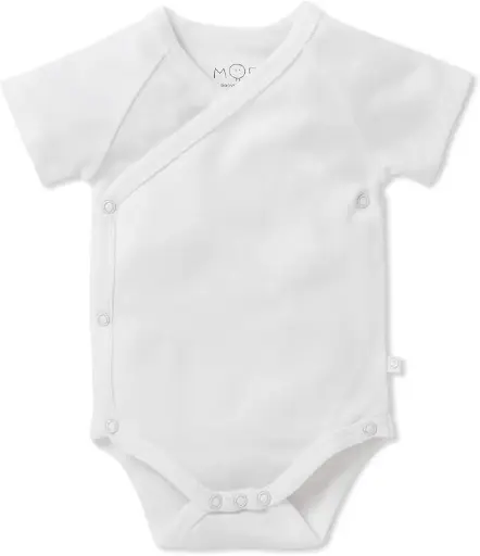 [11727] Sleeve White Interlock Snaps Bodysuit 224