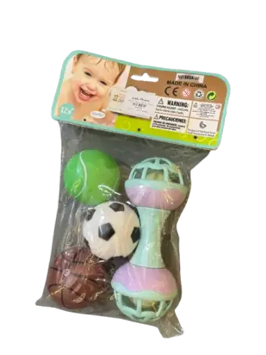 [11544] Rattle and 3 Squeaky Balls in a Bag