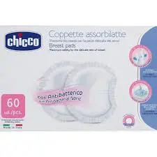 [3476] CHICCO Antibacterial Breast Pads 60 Pcs 9257 