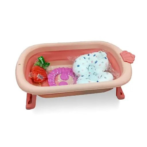 [2417] Bathtub set with Shower cap and pillow and sponge DM058