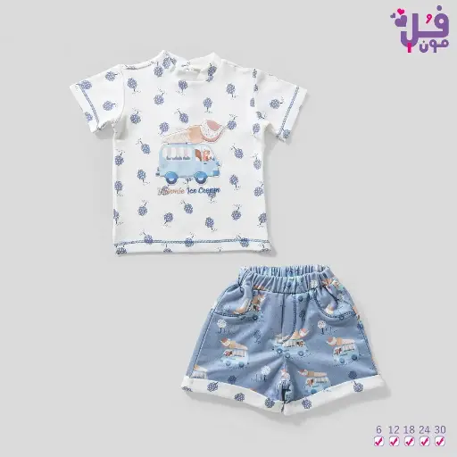 [4253] طقم تيشرت و شورت19259
