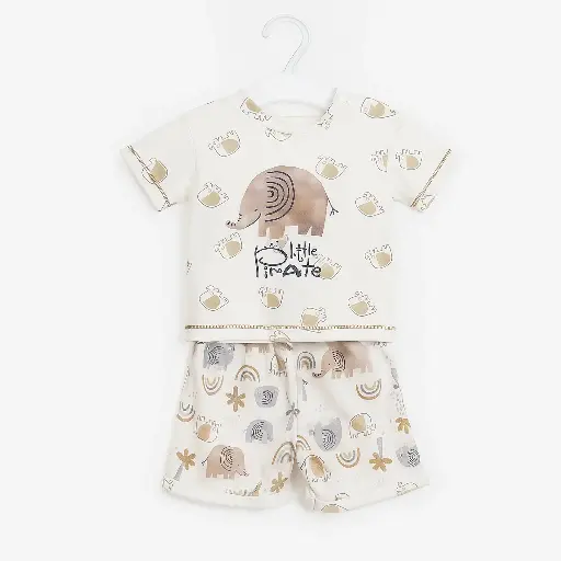 [20250] Baby Elephant T-shirt and shorts set 9260
