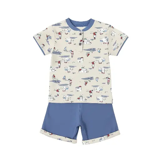 [11886] Cotton short-sleeve set with shorts 19257