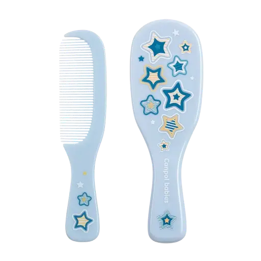 [11086] فرشاة ومشط أطفال كانبول بيبيز بشعيرات طبيعية ناعمة لحديثي الولادة 7/406