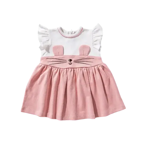 [11776] Baby Cheetah Cotton Dress 19230 FULL MOON