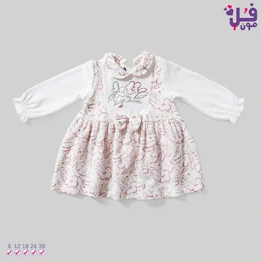 [3031] فستان قطيفة سنو فلورز19249