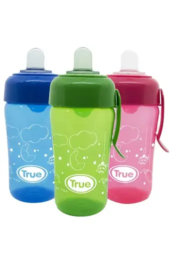 [394] True Gold silicon spout cup with cover 300ml 6m+ 9400