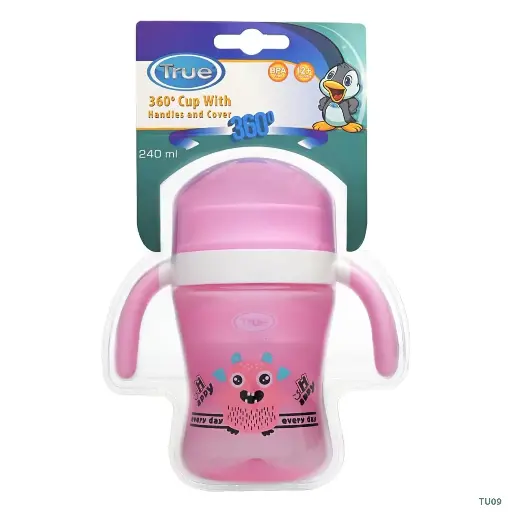 [11938] True 360 cup 12m+ 240ml with handles & cover 4150 