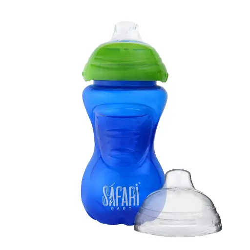 [4479] SAFARI Training cup with silicone spout 330ml +6m S202
