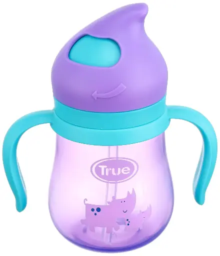 [906] True Gold Straw sport cup 2Handles & cover 210ml 6m+ 9300 