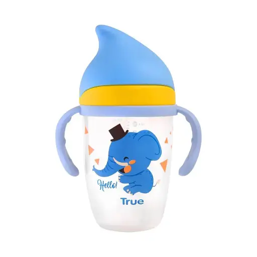 [5070] True Gold Weighted Straw Cup 300ml 12m+ Elephant 4801